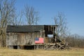 American Flag on Barn Royalty Free Stock Photo