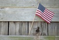 American flag on barn wood siding Royalty Free Stock Photo