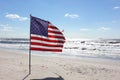 American Flag at the Beach