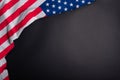 US American flag on a black gradient surface