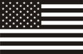 American flag in black and white Royalty Free Stock Photo