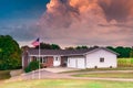 Storm Closing in at Sunset Royalty Free Stock Photo