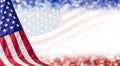 American flag and bokeh background Royalty Free Stock Photo