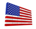 American Flag Brick Wall Isolated Royalty Free Stock Photo