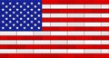 American Flag Brick Wall Isolated Royalty Free Stock Photo