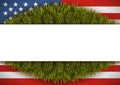 American flag and christmas tree. Greeting card Royalty Free Stock Photo