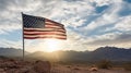 American flag close-up. Memorial, Veterans, Independence, Memorial Day. US Army. Patriotic US soldiers. The United Royalty Free Stock Photo