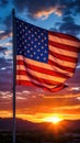 American flag close-up. Memorial, Veterans, Independence, Memorial Day. US Army. Patriotic US soldiers. The United Royalty Free Stock Photo