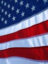 American flag close up waving in the wind Royalty Free Stock Photo