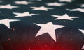 American flag closeup, large stars of the us flag Royalty Free Stock Photo