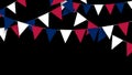 American flag colour shape on black background illustration Royalty Free Stock Photo