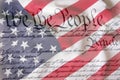 American Flag & Constitution Royalty Free Stock Photo