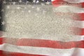 American Flag & Constitution Royalty Free Stock Photo