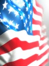 American flag 3D representation shiny and silky