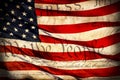 American flag and Declaration of Independence overlay Royalty Free Stock Photo