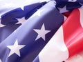 American flag detail background texture. Royalty Free Stock Photo
