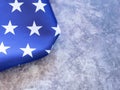 American flag detail on grunge background, Copy space Royalty Free Stock Photo