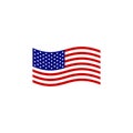 American flag and emblem logo design vector template Royalty Free Stock Photo