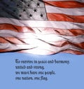 American flag with famous quote