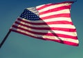 American flag( Filtered image processed vintage e