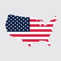 American flag or Flag of the United States symbol icon on background vector