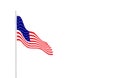 American flag on flagpole Royalty Free Stock Photo