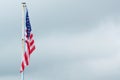 The American flag on a flagpole Royalty Free Stock Photo