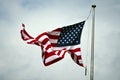 American flag on flagpole Royalty Free Stock Photo