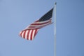 American Flag Flapping in the Wind