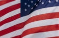 American Flag flowing with waving in the wind Royalty Free Stock Photo