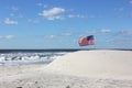 American Flag at the Beach