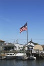 American flag flying in Freeport, Long Island