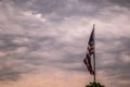 American flag flying outdoors Royalty Free Stock Photo