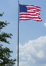 American Flag Flying Proud Royalty Free Stock Photo