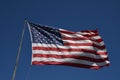 American flag flys on memorial day