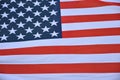 American flag on a football field, background, closeup