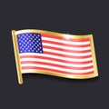 American flag in the form of an icon Royalty Free Stock Photo