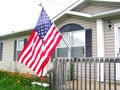 American Flag on Front Porch