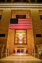 The American Flag in Grand Central Terminal Main Concourse - Manhattan, New York City