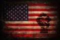 American flag on grunge background Royalty Free Stock Photo