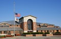 American Flag at half-mast Royalty Free Stock Photo