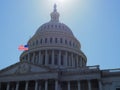 US capitol American flag half-mast Royalty Free Stock Photo