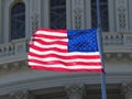 US capitol American flag half-mast Royalty Free Stock Photo