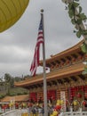 American Flag at Hsi Temple - Chinese celebration