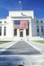 American Flag hung on The Federal Reserve Bank, Washington, D.C. Royalty Free Stock Photo