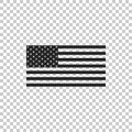 American flag icon isolated on transparent background. Flag of USA Royalty Free Stock Photo