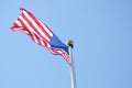 American Flag inside the American Cemetery of Nettuno, Rome, Italy Royalty Free Stock Photo