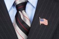 American Flag lapel Pin Royalty Free Stock Photo