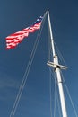 An American flag like the original flies over Fort McHenry, in BaltimoreMaryland Royalty Free Stock Photo