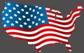 American flag map Royalty Free Stock Photo